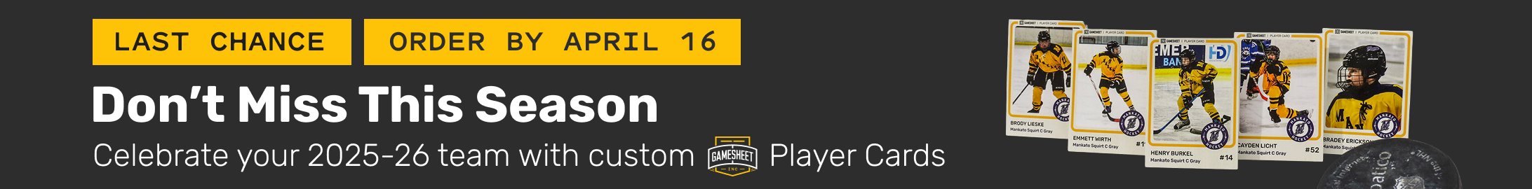 Custom Player Cards - The best way to memorialize your season