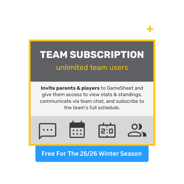 GameSheet Teams+ pricing and features